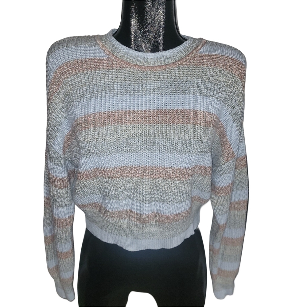 Twik Striped Knit Cropped Sweater